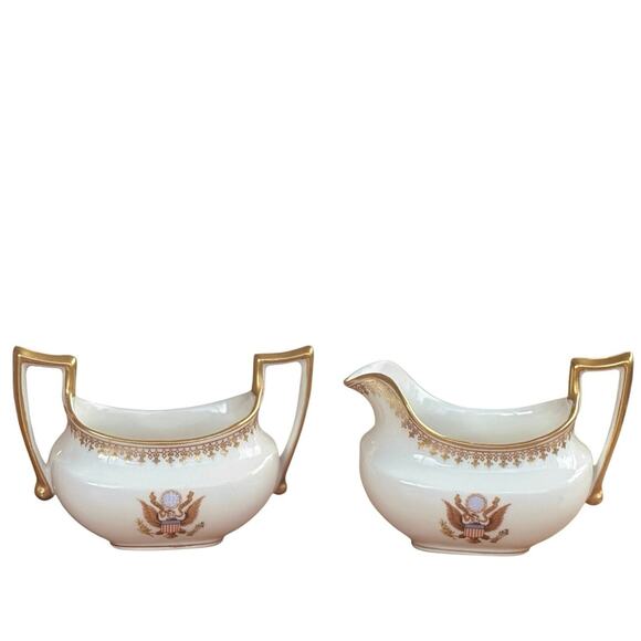 Antique T&V Limoges France Creamer & Sugar Bowl Set – National Remembrance Shop - Picture 1 of 8